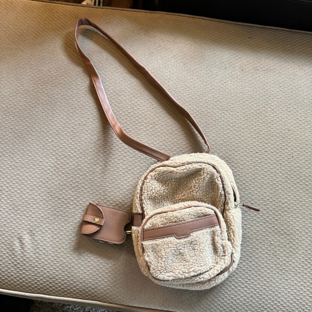 small fur backpack